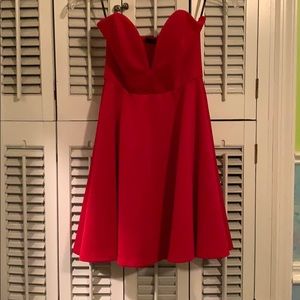 Red Strapless Dress